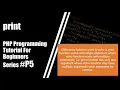 PHP P5 print function