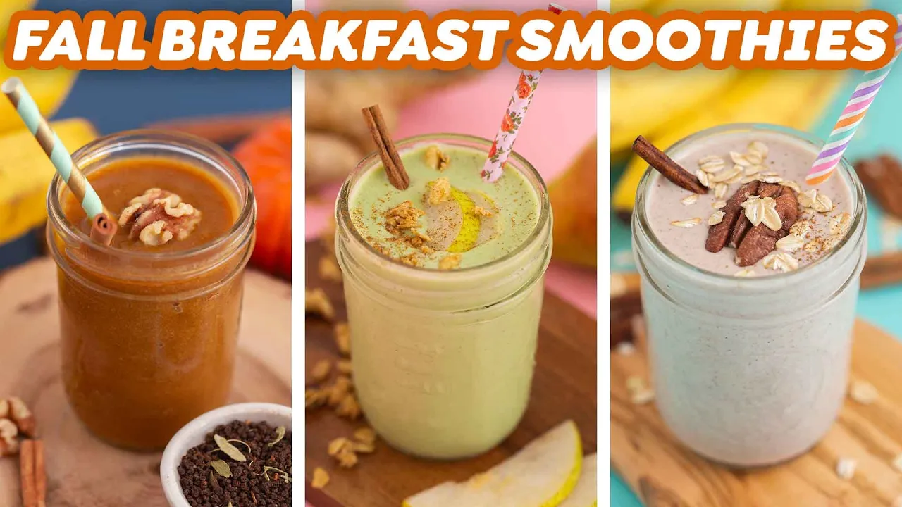Breakfast Smoothies for Fall  Pumpkin, Pear & Pecan!
