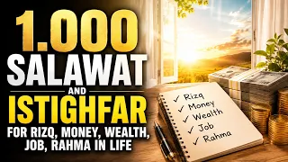 1.000 Salawat & Istighfar | #rizq, #wealth, #money, #job & Rahma | Powerful #dhikr