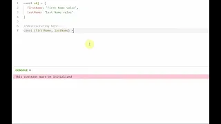 JavaScript Destructuring Assignment Object or Array ES6 Tutorial