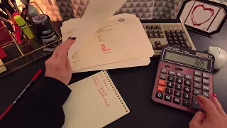 Office Sounds ASMR - Calculating Taxes