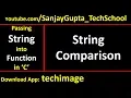 String comparison by passing string into function in c programming by Sanjay Gupta