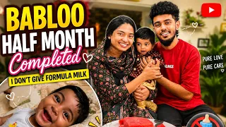 Babloo’s half month completed 😍🎂| ( I don’t give formula milk 🥛) ⁉️