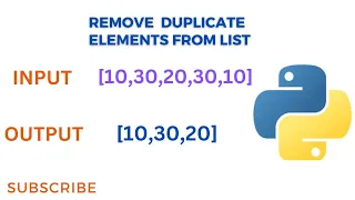 Python Interview Question How to Remove Duplicate Elements from a List in Python