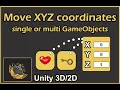 Unity Move Objects with XYZ coordinates single and multi target