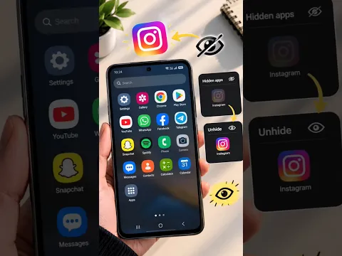 Instagram app ko unhide kaise kare | Instagram app se lock kaise hataye