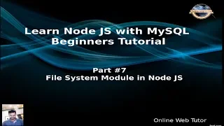 Learn Node JS with MySQL APIs Development Beginners Tutorial File System Node Js Application
