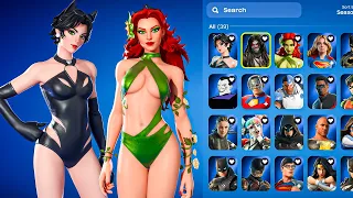 ALL 40 DC SERIES SKINS IN FORTNITE BATTLE ROYALE! ( Chapter 1 - Chapter 7 )