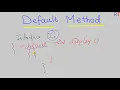 Java-103 - Default Method in Java Basics of Interface