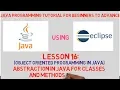 Java Tutorial Lesson 16 Abstraction in JAVA for Classes and Methods with easy Example
