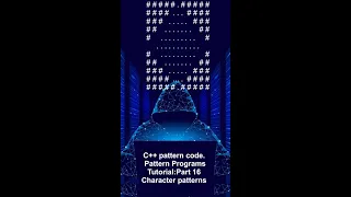 C pattern code Pattern Programs Tutorial Part 16 - Character patterns