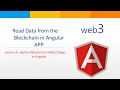 4 - How to read Data from the Blockchain in Angular