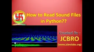 How to Read sound files in Python