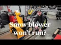 Cub Cadet Snow Blower Repair Doesn t stay running