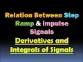 Relation Between Step Ramp Impulse Signals Elementary Signals