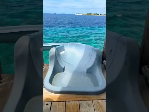 استمتعت الفتاة بجمال جزر المالديف الخلاب 😮🏝️