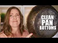 The EASIEST way to Clean Filthy Pan bottoms when you don t like scrubbing