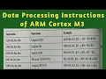 Data Processing Instructions of ARM Cortex M3 in Embedded Systems diploma Engineering