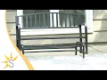 Sunnydaze 50 Black Steel Outdoor Patio Glider Bench - YUK-754