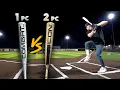 1-piece Bat vs 2-piece Bat Which is better BBCOR Baseball Bat Review
