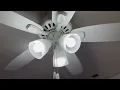 Hunter 52 inch Indoor Ceiling Fan with LED Lights - White Ceiling Fan with Pull Chain