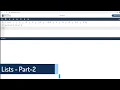 PCAP - Programming Essentials in Python Module 3 Lists-part 2