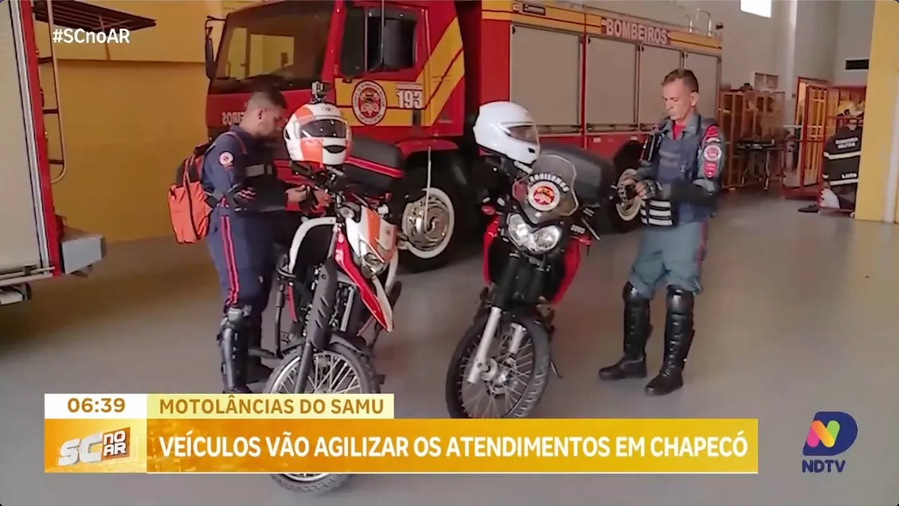 Motolâncias do Samu vão agilizar atendimento em Chapecó