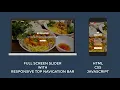 Full Page Image Slider and Responsive Navigation Bar With HTML CSS JS