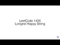 LeetCode 1405 Longest Happy String