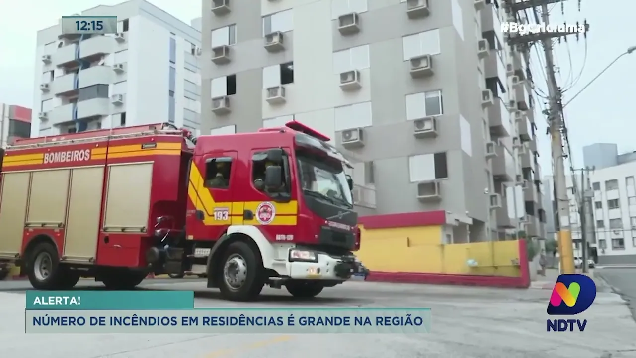 Bombeiros alertam para o aumento dos incêndios em residências na região