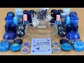 BLUEBERRY SLIME Mixing makeup and glitter into Clear Slime ASMR Satisfying Slime s 1080p