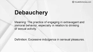 Debauchery Meaning
