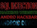Andro H4ckbar - h4cking a website Android Device Sql
