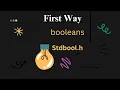 Booleans in C Programming bool true false using stdbool h