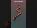 3d Blender snake slithering animation armature rig