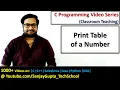 How to print table of a number in C programming using for loop C programming tutorials