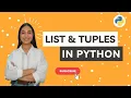 Lists and Tuples in Python Python Programming Tutorials Meritshot Tutorials