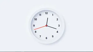 Analog Clock Neumorphism Design HTML CSS JavaScript