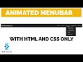 how to create animated dropdown menu with only html and css