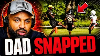 Dad Snaps During Youth Football Game… Then Trips a Child