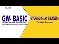 GW-BASIC Finding the average of any three numbers