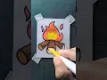 easy campfire drawing