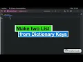 How to make a dictionary from two lists in python Python Tips