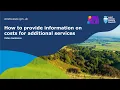 How to provide information on costs for additional services