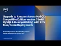 Upgrade to Amazon Aurora MySQL Version 3 with RDS Deployments Amazon Web Services