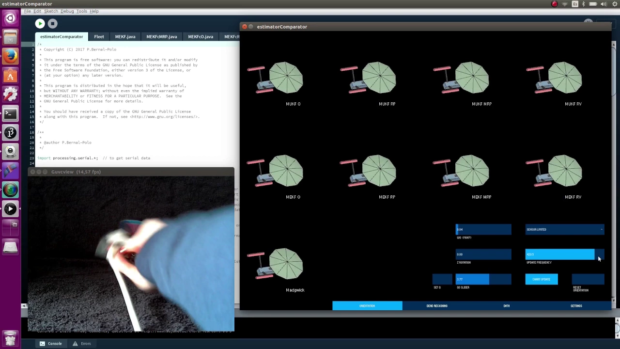 Orientation Estimation using Kalman Filter, Quaternions, and an IMU as sensor | long video