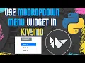 How to use MDDropdown Menu widget in KivyMD kivy kivymd python
