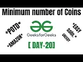 Minimum number of Coins gfg potd easy solution greedy