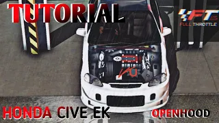 how to make an openhood for civic ek car parking multiplayer