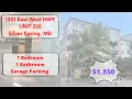 Luxury Condo Silver Spring MD for rent 1201 East West Hwy Unit 228 1 Bedroom 1 Bathroom 1 850